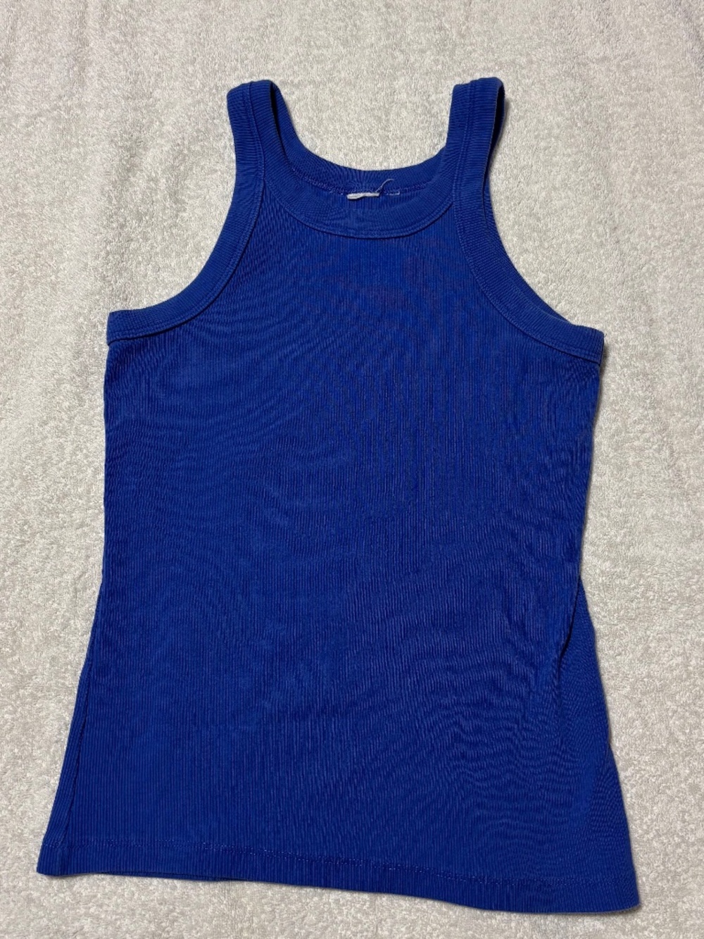 Bright blue cotton tank in women's S